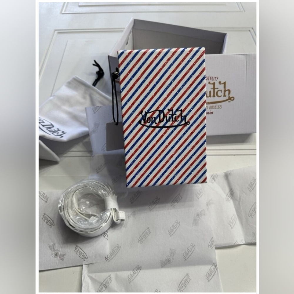 Von Dutch Multicolor Striped Box Bag